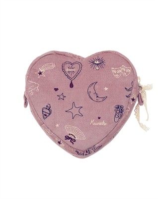 Heart Makeup Taske - Purple Magic Heart 